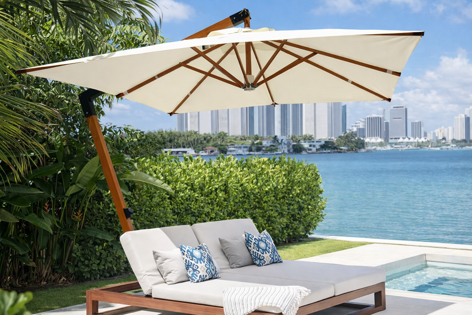 شماسي مودرن خارجية حديد معدن فاخرة لتجهيز المطاعم و فرش الكافيهات و الجلسات الخارجية Pro (1)